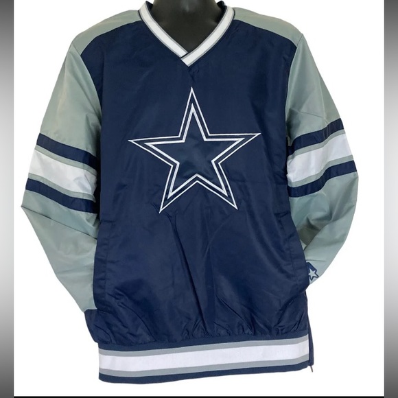 Starter Dallas Cowboys Pullover NFL Navy gray Jacket XXL